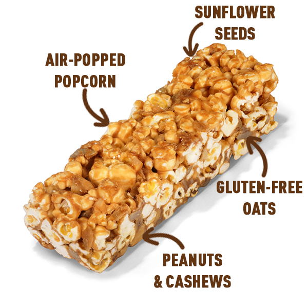 Salted Caramel & Nuts Popcorn Bar - Case of 12